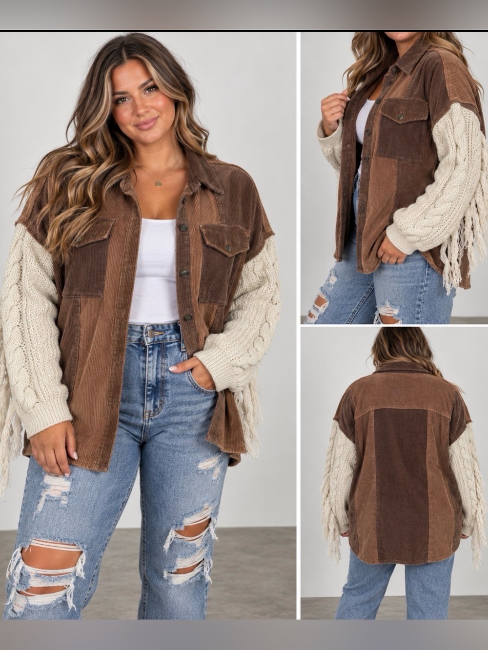 Rock&Roll Women's Brown Button Up L